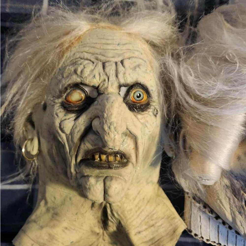 Spooky Halloween Mask with Hair
